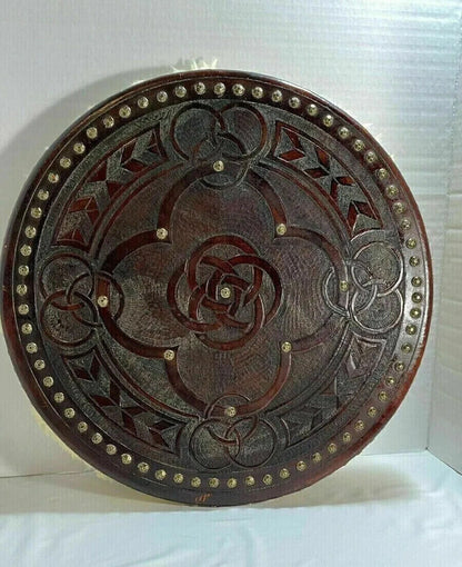 Medieval wooden Viking Celtic Scottish Targe Round Shield Larp Christmas gift