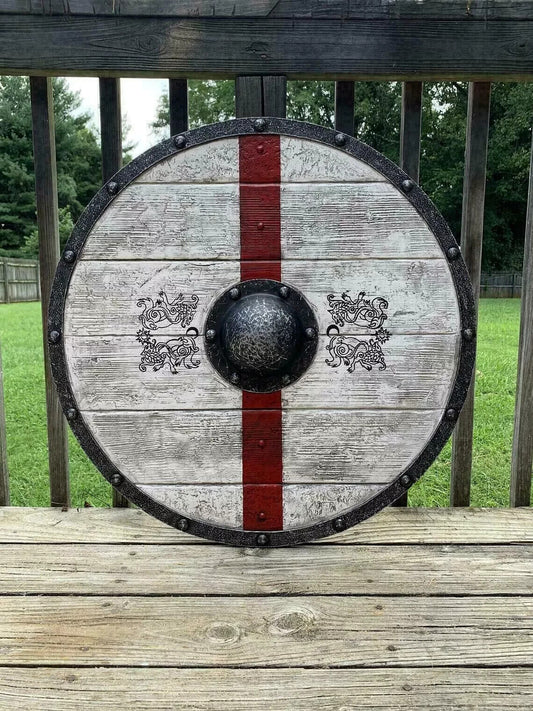 Medieval Shield Viking Shield 24" Wooden Shield Heavy Metal Fitted