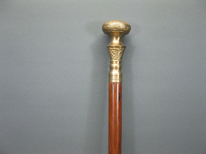 NEW SOLID ANTIQUE SOLID BRASS HANDLE WOODEN WALKING STICK CANE VINTAGE DESIGNER