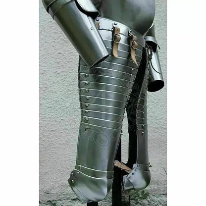 Medieval 18 gauge Steel Trooper Half Body Armour Cuirass Helmet & jacket replica