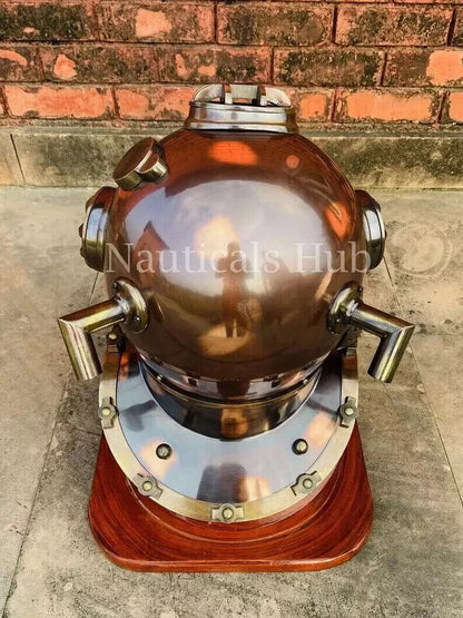 Vintage Boston Diving Helmet Navy Mark V Antique Divers Marine Morse Sea Helmet