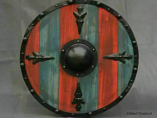 Medieval Wooden Shield 24" Heavy Shield Handmade Battle Ready Viking Shield