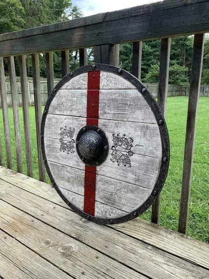 Medieval Shield Viking Shield 24" Wooden Shield Heavy Metal Fitted