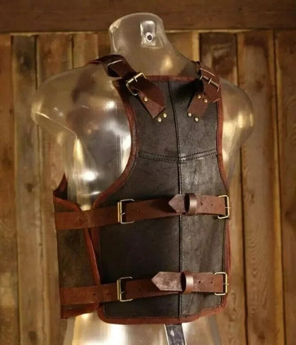 Viking Woven Breastplate Medieval Leather Costume