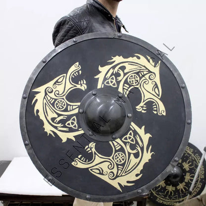 Medieval Shield Viking Shield 24" Wooden Shield Heavy Metal Fitted