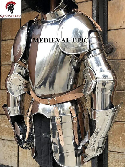 Larp Armour Medieval Armor Knight Wearable Suit Of Armor Costume With Helmet AB