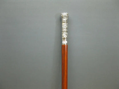 Antique Wooden Walking Cane Long Head Indian Brass Handle Vintage Stick New Gift