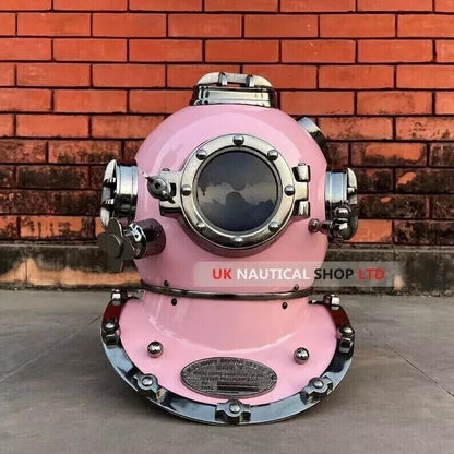 Pink diving helmet - Scuba Diving Helmet - U.S navy mark V scuba divers helmet