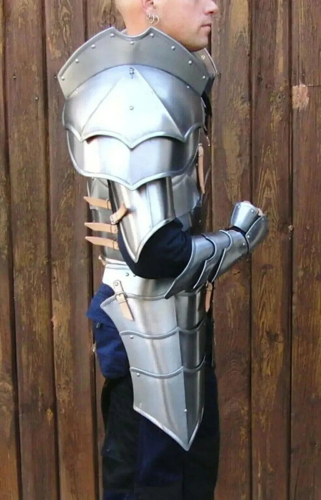 Medieval Handmade Solid Steel Half Body Plated Armor Suit Sca- Larp- Reenactment