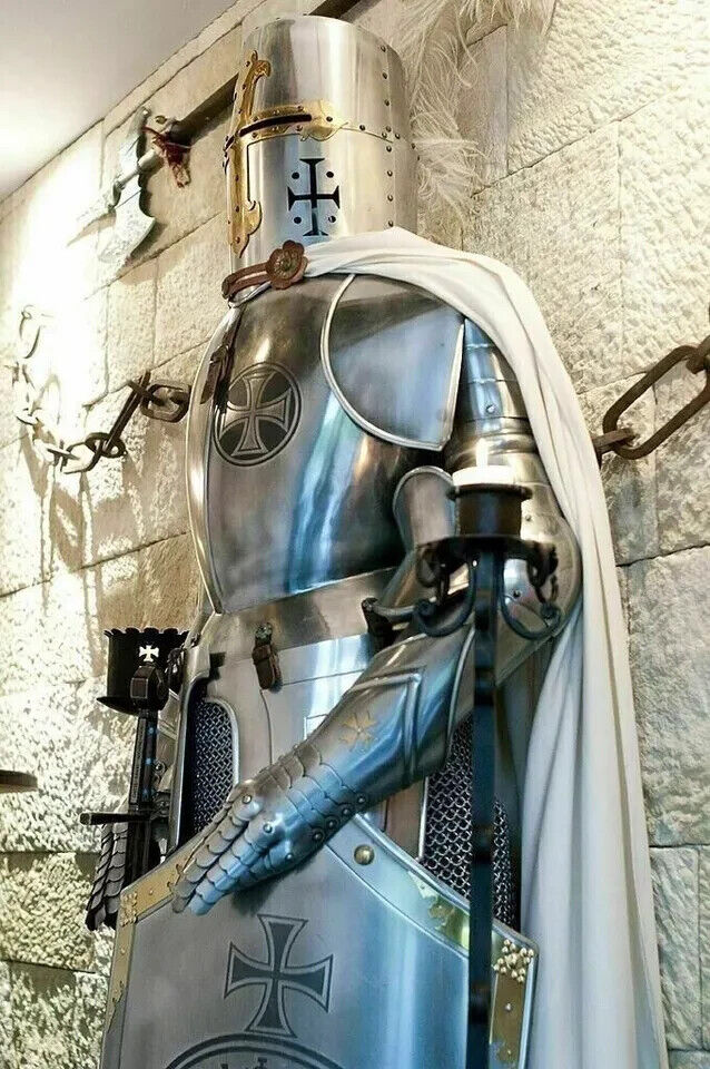 Wearable Armour Medieval Knight Crusader Full Suit Of Armor Gothic Costume X-mas