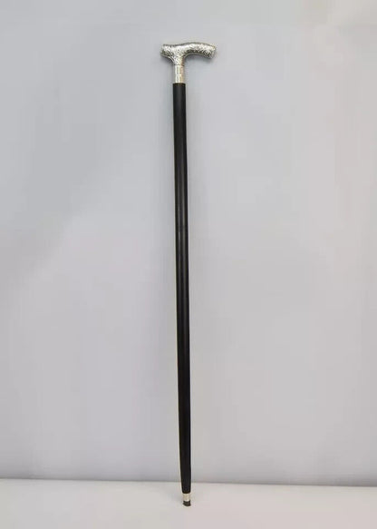 walking stick cane vintage look stylish antique wooden handle brass gift design