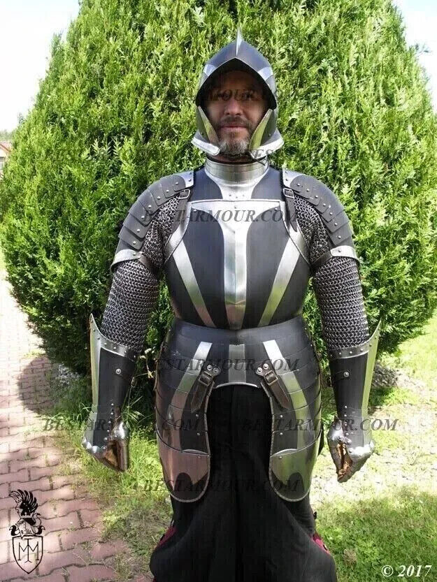 Medieval Larp Gothic Half Body Armor Suit Knight Full Armor Suit