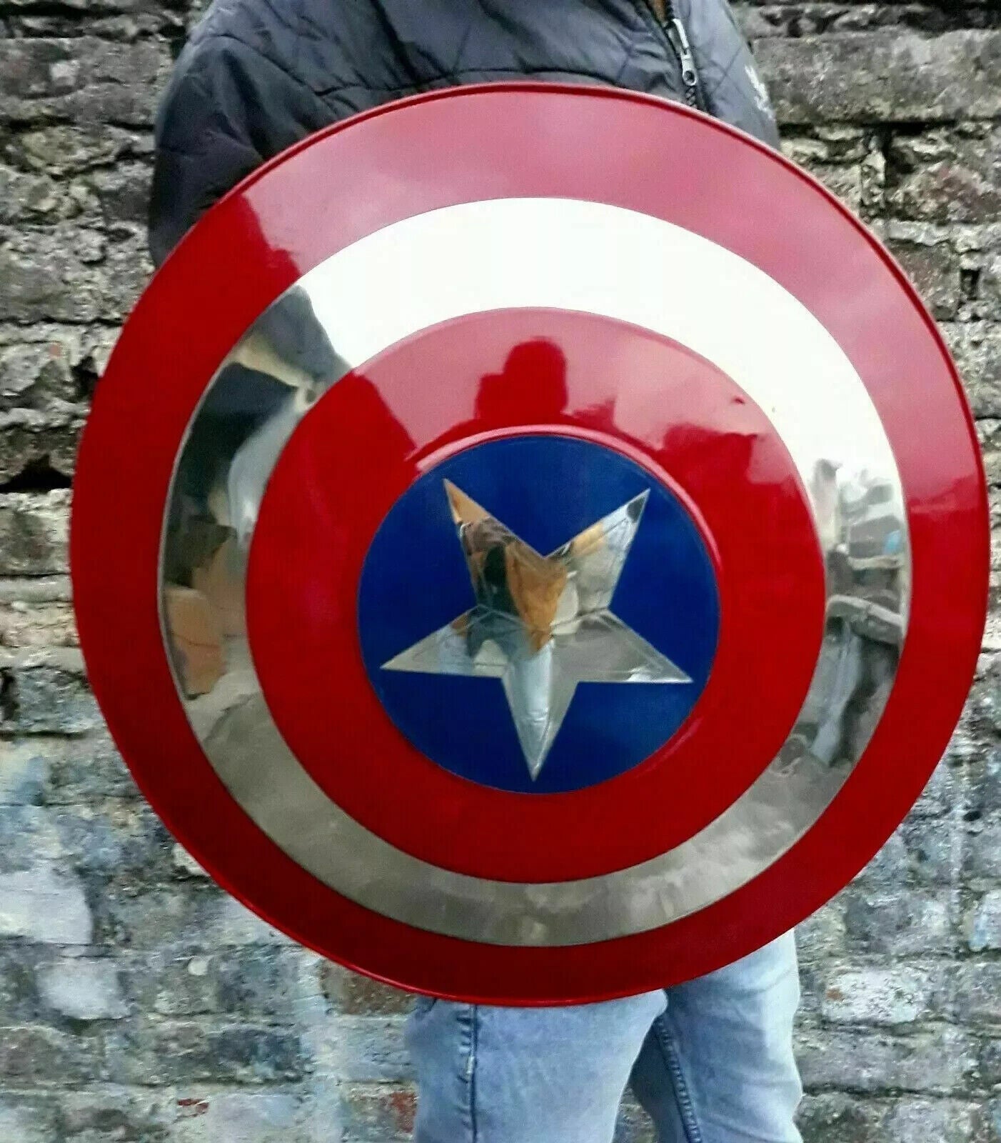 Medieval Captain America Shield X-Mas Cosplay Prop Best Steel Metal Shield GiftD