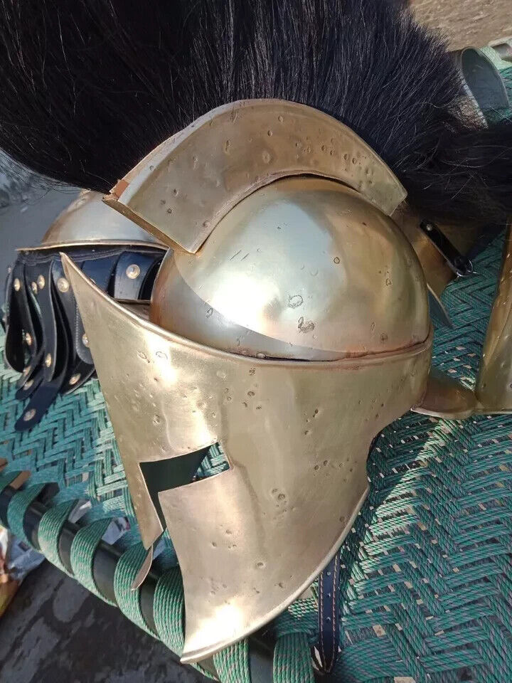 Medieval Spartan Muscle Armor Jacket With Spartan Helmet Leg & Arm Guard Armor