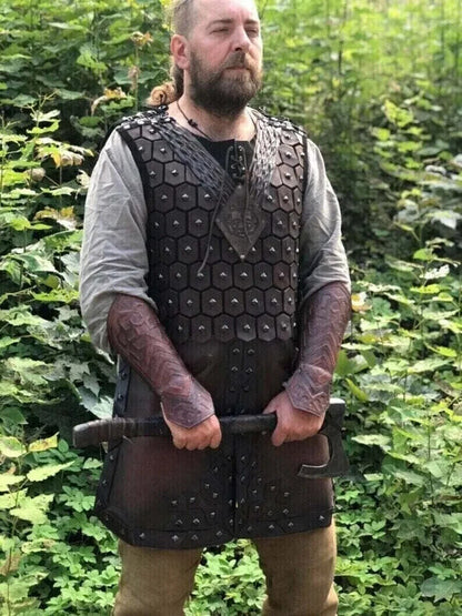 Leather Body Armour Viking Cosplay Armor Medieval Breastplate