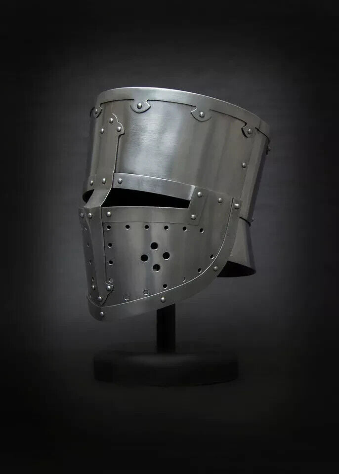 Medieval Templar Crusader Knight Armor Helmet,Cosplay SCA Larp Halloween Helmet.