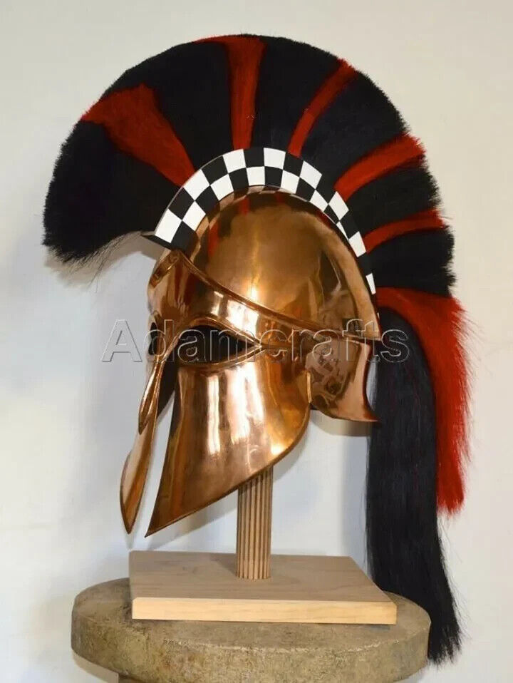 18 gauge Steel Copper Coated Medieval Greek Corinthian Helmet Spartan Helmet