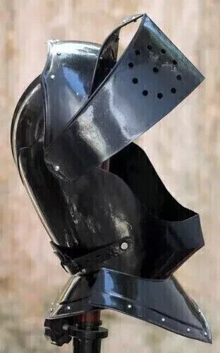 KNIGHT ARMOR HELMET STEEL LARP MEDIEVAL CLOSE HELMET BATTLE HELMET indian-antiq