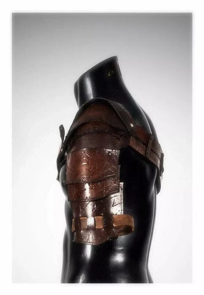 Medieval Leather Pauldron Viking Or Gladiator Shoulder Armor