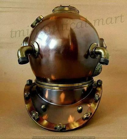 18" Diving Helmet US Navy Mark V Deep Sea Divers Antique Scuba SEA Divers Helmet