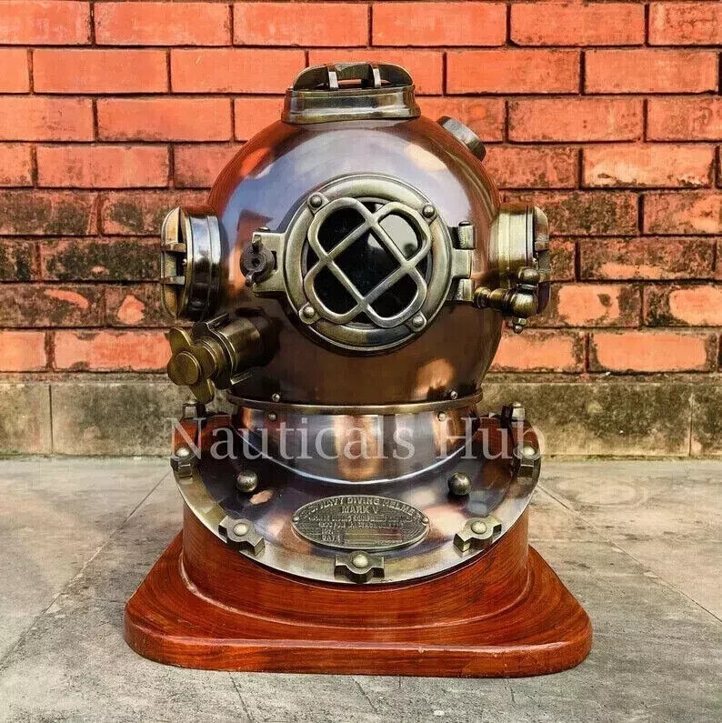 Vintage Boston Diving Helmet Navy Mark V Antique Divers Marine Morse Sea Helmet