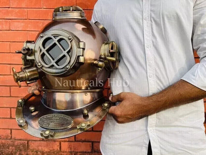 Vintage Boston Diving Helmet Navy Mark V Antique Divers Marine Morse Sea Helmet