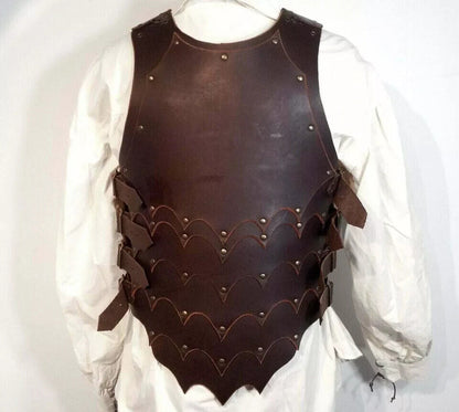 Medieval Replica Dragon Slayer Leather Jacket Reenacment Cuirass Armor